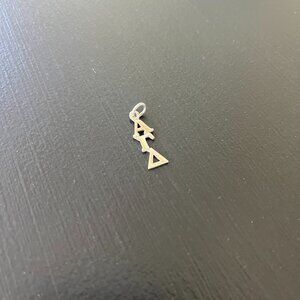 Alpha Gamma Delta AGD Sterling Silver Charm Pendant